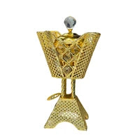 Najm Al Oud - Crystal-Studded Golden Mabkhara – Luxury Arabic Incense Burner for Bakhoor & Oud