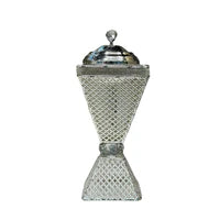 Najm Al Oud - Luxury Silver Mesh Mabkhara – Diamond Pattern Bakhoor & Oud Burner with Lid