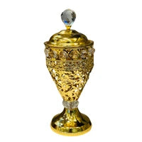 Najm Al Oud -Luxury Golden Crystal Bakhoor Burner – Decorative Incense Holder