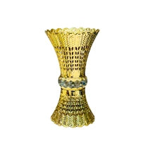 Najm Al Oud -Elegant Gold Metal Incense Burner with Crystal Accents