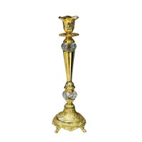 Najm Al Oud - Golden Candle Holder with Crystal Detailing – Decorative Stand for Home, Events & Gifts