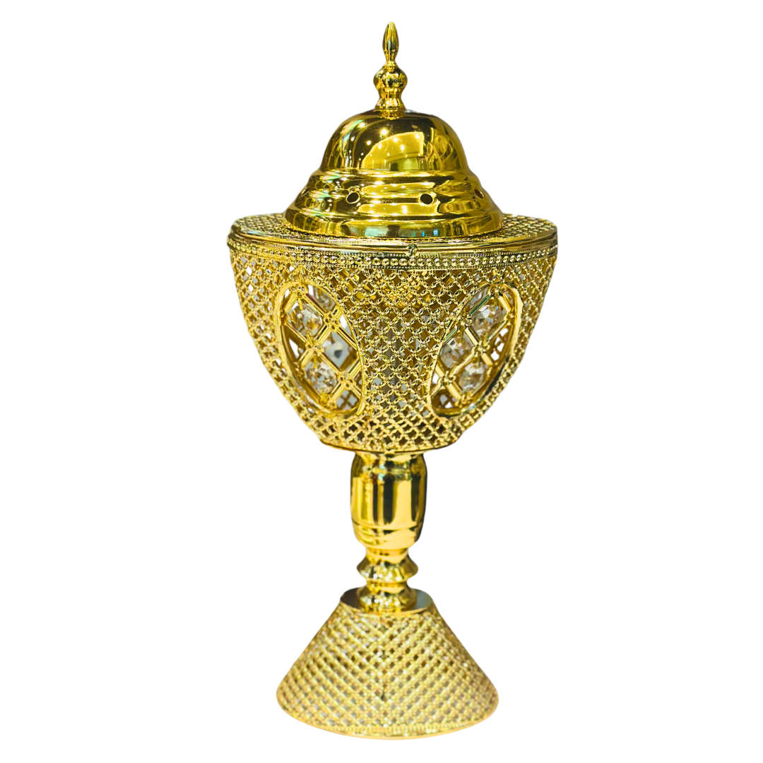 Najm Al Oud - Imperial Golden Crystal Bakhoor Burner - Home Inscence Burner
