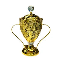 Najm Al Oud - Luxury Golden Trophy Cup with Crystal Topper – Decorative & Elegant Design