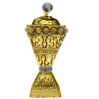 Najm Al Oud - Golden Bakhoor Burner – Crystal Top Arabic Incense Holder
